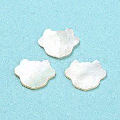 ナチュラルシーシェルカボション  動物  ホワイト  9~9.5x11.5~12x1mm&nbsp;SHEL-D079-15