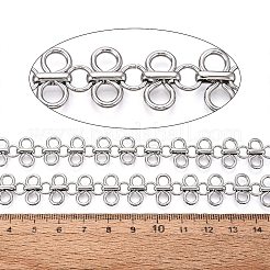 304ステンレススチールインフィニティリンクチェーン  溶接されていない  スプールで  ステンレス鋼色  8x14x3mm  約16.40フィート（5m）/ロール  リンク：6x1mm&nbsp;CHS-Q009-17P
