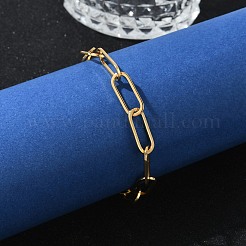Simple 304 Stainless Steel Paperclip Chains Bracelets for Summer Beach&nbsp;PM6439-9