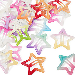20Pcs Iron Enamel Snap Hair Clips&nbsp;PHAR-TADJ0001-08