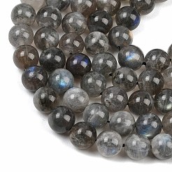天然石ラブラドライトビーズ連売り  ラウンド  9.5~10.5mm  穴：1.2mm  約39個/連  15.43''（39.2センチメートル）&nbsp;G-Z133-A01-10mm-02