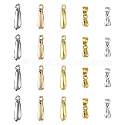 24個 6スタイルラックメッキ真鍮アイスピックピンチベイル  長持ちメッキ  ミックスカラー  10~18x5.5~8x3~4mm  穴：1.6mm  ピン：0.8~1mm  4個/スタイル&nbsp;KK-FS0001-64
