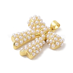 Rack Plating Brass ABS Pearl Pendants&nbsp;KK-S380-05G