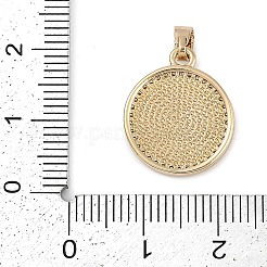 Brass Micro Pave Cubic Zirconia Pendants&nbsp;KK-Q005-05G