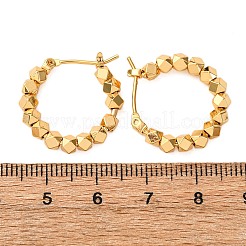 Brass Polygon Hoop Earrings&nbsp;EJEW-A143-08G