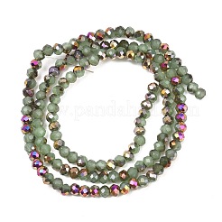 Electroplate Glass Beads Stradns&nbsp;EGLA-H114-02B-13