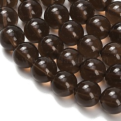 天然のスモーキークォーツラウンドビーズ連売り  12.5mm  穴：1.2mm  約31~32個/連  14.57~15.16インチ（37~38.5cm）&nbsp;G-E329-12mm-38A