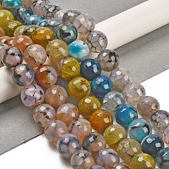 Natural Dragon Veins Agate Beads Strands&nbsp;G-L595-A04-02