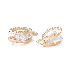 Alloy Clear Cubic Zirconia Charms&nbsp;ZIRC-A022-02G