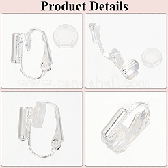 24Pcs Brass Clip-on Earring Converters Findings&nbsp;KK-SP0001-16S