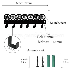 Iron Wall Mounted Hook Hangers&nbsp;AJEW-WH0156-111