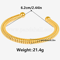 304 Stainless Steel Spring Cuff Bangles&nbsp;AL7031-2