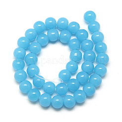 Imitation Jade Glass Beads Strands&nbsp;GR6mm68Y