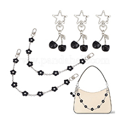 2Pcs Flower Alloy Enamel Bag Decorative Chains&nbsp;PURS-PH0001-29