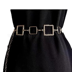 Hollow Out Alloy Square Link Chain Waist Belly Chain Belts for Women&nbsp;FS-WGB30D2-02
