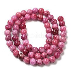 Natural Gemstone Hemimorphite Round Beads Strands&nbsp;G-L145-6mm-03-01