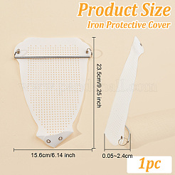 プラスチックスチームアイロン底カバー  アイロン保護カバー  鉄のパーツと  ホワイト  235x156x0.5x0.5~24mm&nbsp;FIND-WH0139-264A