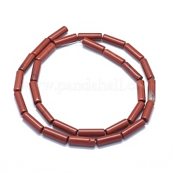 天然石レッドジャスパービーズ連売り  コラム  11~15x3.5~4.5mm  穴：1~1.2mm  約28~30個/連  15.1~15.9インチ（38.5~40.5cm）&nbsp;G-F631-D24