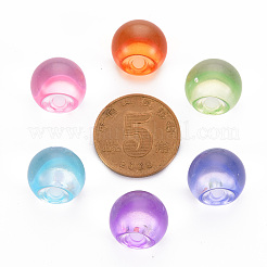 1穴透明アクリルボタン  ラウンド  ミックスカラー  13.5x13mm  穴：3mm&nbsp;X-TACR-S154-50B