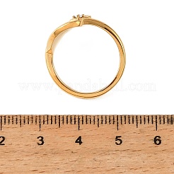 Ocean 304 Stainless Steel Rhinestone Cuff Open Rings&nbsp;SA-CBA183D-08A-G