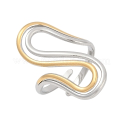 304ステンレススチールカフリング  調節可能なオープンリング  ゴールデン·ステンレス鋼色  31.5mm  内径: 調節可能&nbsp;RJEW-Z091-04GP