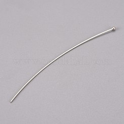 真鍮のボールヘッドピン  カドミウムフリー＆鉛フリー  プラチナ  70x0.7mm  21ゲージ  ヘッド：1.85mm&nbsp;RP0.7x70mm
