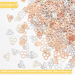 640Pcs 4 Style Brass Cabochons&nbsp;MRMJ-OC0003-26