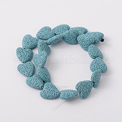 Dyed Natural Lava Rock Bead Strands&nbsp;G917-8