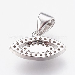 Brass Micro Pave Cubic Zirconia Charms&nbsp;ZIRC-F084-26P
