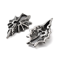 316サージカルステンレスペンダント  バットチャーム  アンティークシルバー  23x13x3mm  穴：6x2mm&nbsp;STAS-K276-22AS