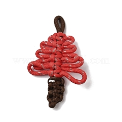 ナイロンの大きなペンダント  クリスマスツリー  レッド  120~130x73~77x10mm  穴：20x8mm&nbsp;FIND-H054-02A