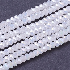 Faceted Electroplate Glass Rondelle Bead Strands&nbsp;X-EGLA-R048-2mm-36