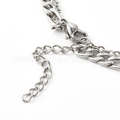 Tarnish Resistant 304 Stainless Steel Multi-strand Anklets&nbsp;AJEW-AN00436-01