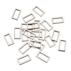 304ステンレススチールリンクリング  長方形  ステンレス鋼色  20x11x2mm&nbsp;STAS-TA0004-47