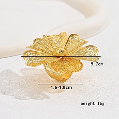 Elegant Middle Eastern Style Flower Iron Cuff Rings for Wedding Party&nbsp;RY8475