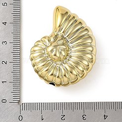 海をテーマにしたアクリルビーズの盛り付け  黄金メッキ  巻き貝  39.5x30.5x16.5mm  穴：3mm&nbsp;PACR-B005-08A-G
