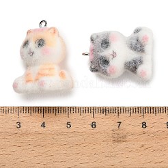 Flocking Opaque Resin Pendants&nbsp;FIND-E060-06