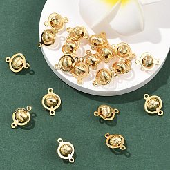 シェグレース真鍮ラウンドリンク  コネクタチャーム  カドミウムフリー＆ニッケルフリー＆鉛フリー  18KGP本金メッキ  13.5x10x6mm  穴：1.2mm&nbsp;XGR0127G-123G