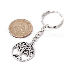 Tibetan Style Alloy Tree of Life Keychains&nbsp;KEYC-JKC00693-02