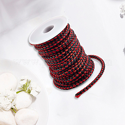 10M Round Braided PU Leather Cord&nbsp;LC-GF0001-13A