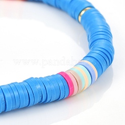 Handmade Polymer Clay Heishi Beads Stretch Bracelets&nbsp;BJEW-JB05304