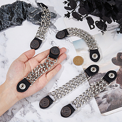 5Pcs Iron & Imitation Leather Waistcoat Extension Chain&nbsp;FIND-FH0010-92A