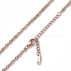 Ion Plating(IP) 304 Stainless Steel Singapore Chain Necklace for Men Women&nbsp;NJEW-K245-013E
