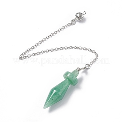 Mixed Natural & Synthetic Gemstone Pointed Dowsing Pendulums&nbsp;AJEW-B020-05P
