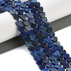 染め加工天然のラピスラズリビーズ連売り  ハート  6x6x3mm  穴：1mm  約69~71個/連  14.57''~14.96''（37~38センチメートル）&nbsp;G-M403-A30-02