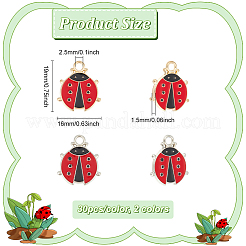 60Pcs 2 Colors Alloy Enamel Pendants&nbsp;ENAM-HY0001-27