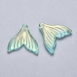 Transparent Spray Painted Glass Pendants&nbsp;GLAA-S190-009A-03
