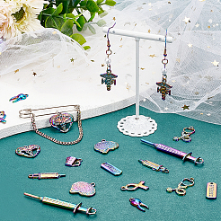 合金ペンダント  カドミウムフリー＆ニッケルフリー＆鉛フリー  病院のテーマの混合形状  虹色  19~61.5x8~22x2~5mm  穴：1.5~5mm  10個/セット  2セット&nbsp;FIND-AR0002-66