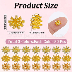 150Pcs 3 Colors Zinc Alloy Cabochons&nbsp;KK-SC0007-71B