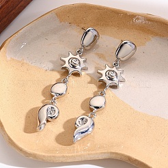 Alloy Stud Dangle Earrings for Women&nbsp;FS-WGD33F1-02
